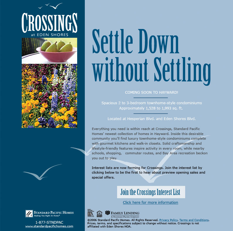 Crossings landing page