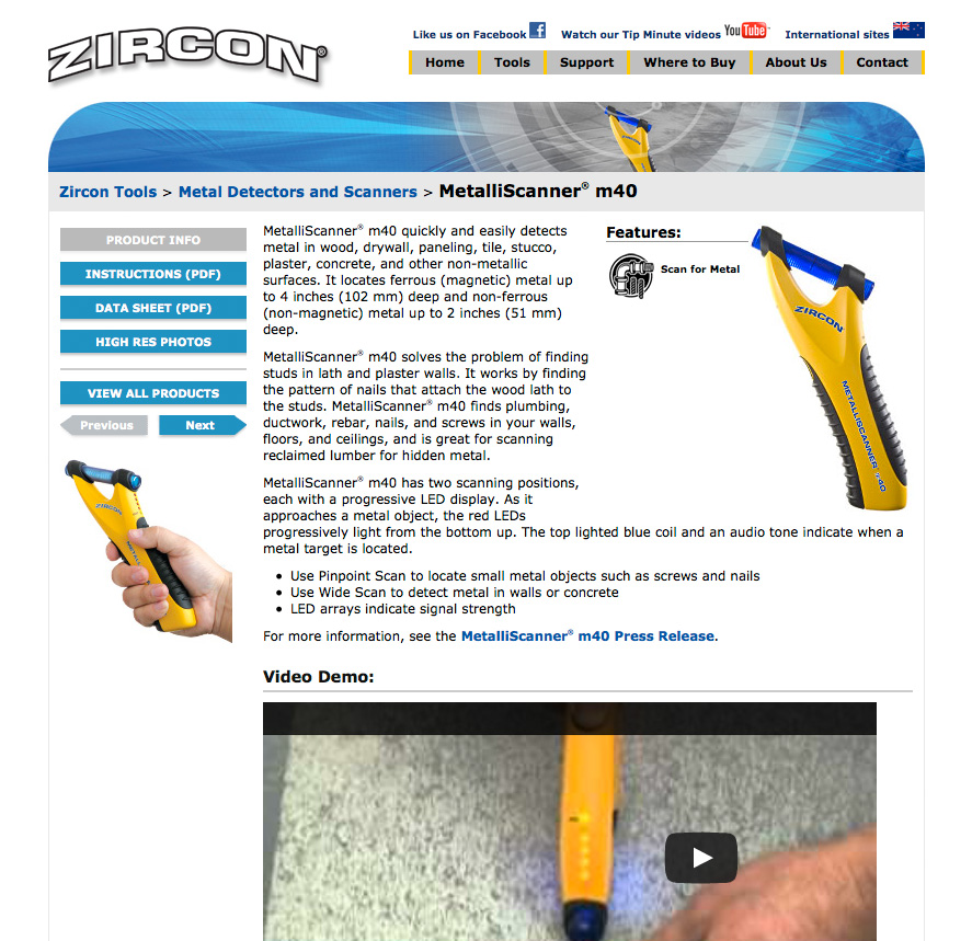 Zircon tool page